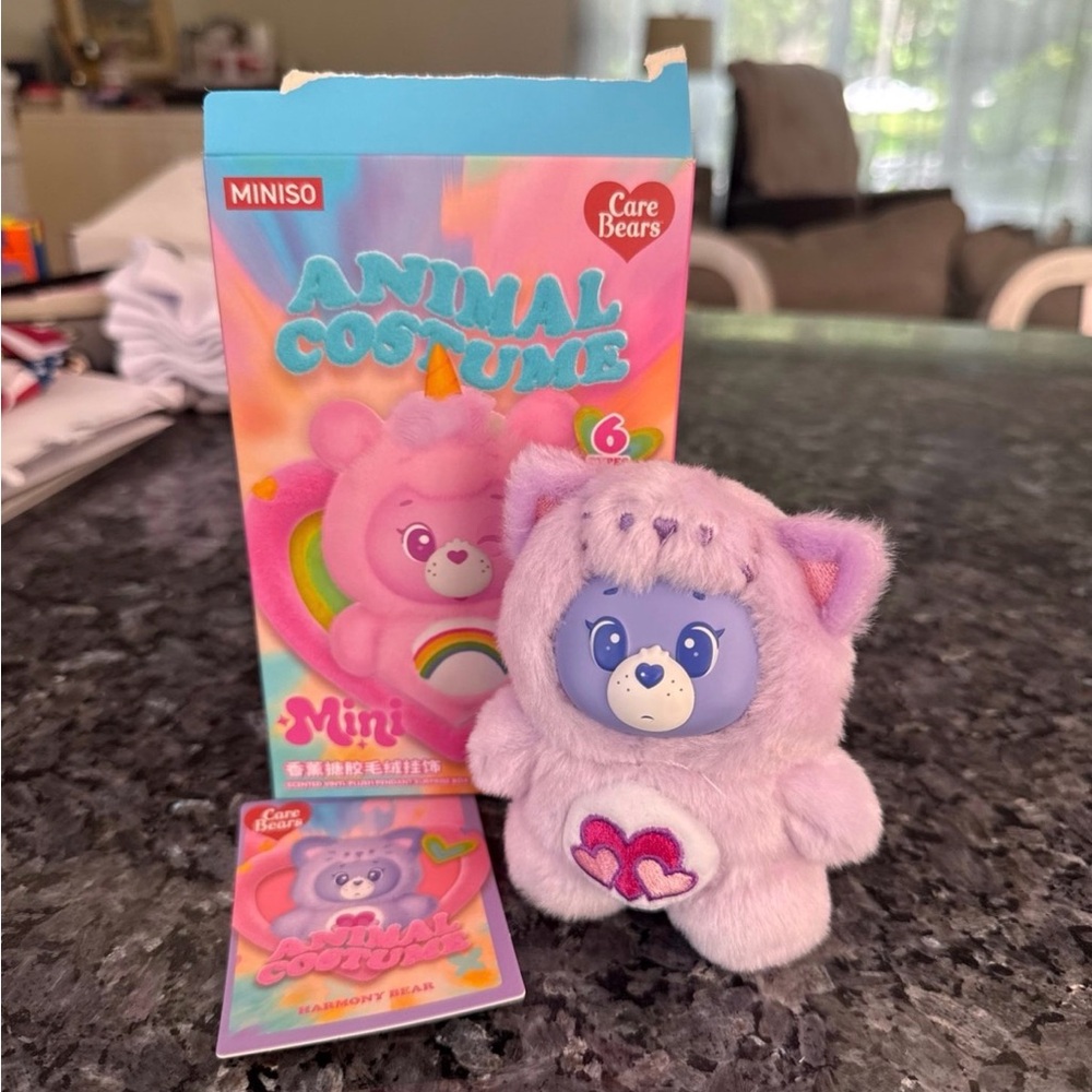 Care Bears Lavender Mini Plush - Harmony Bear in Animal Costume (MINISO)